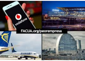 BBVA, Endesa, Ryanair y Vodafone, nominadas en la 10ª edición de los premios a La Peor Empresa del Año